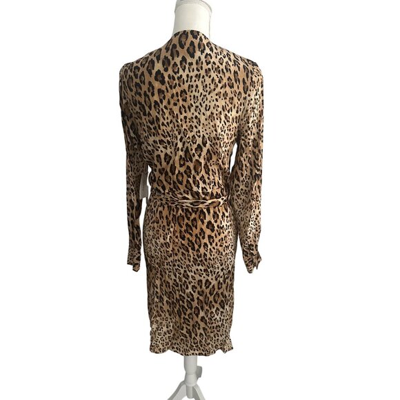 FRAME Leopard Print Button Belted Dress Size Small NEW NWT - Picture 8 of 9